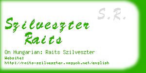 szilveszter raits business card